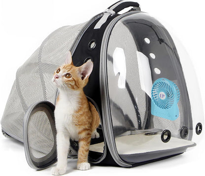 Cat Bubble Backpack Carrier, Space Capsule Transparent Pet Carrier Backpack for Small Dog, Pet Carrying Hiking Traveling Backpack