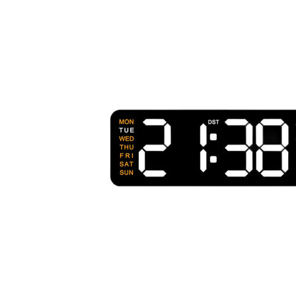 Large LED Digital Wall Clock – With Temperature, Humidity & Week Display