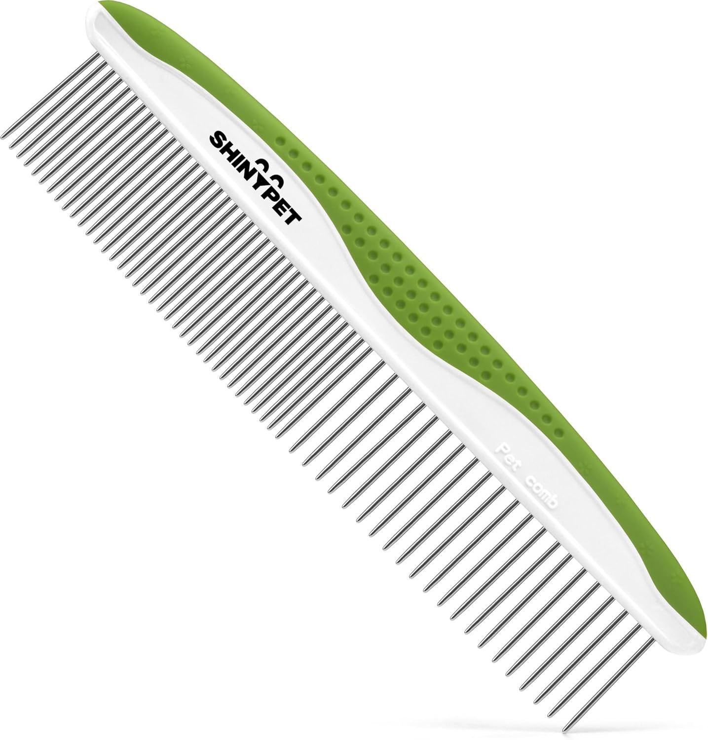Dog Comb for Removes Tangles and Knots - Cat Comb for Removing Matted Fur - Grooming Tool with Stainless Steel Teeth and Non-Slip Grip Handle - Best Pet Hair Comb for Home Grooming Kit - Ebook Guide